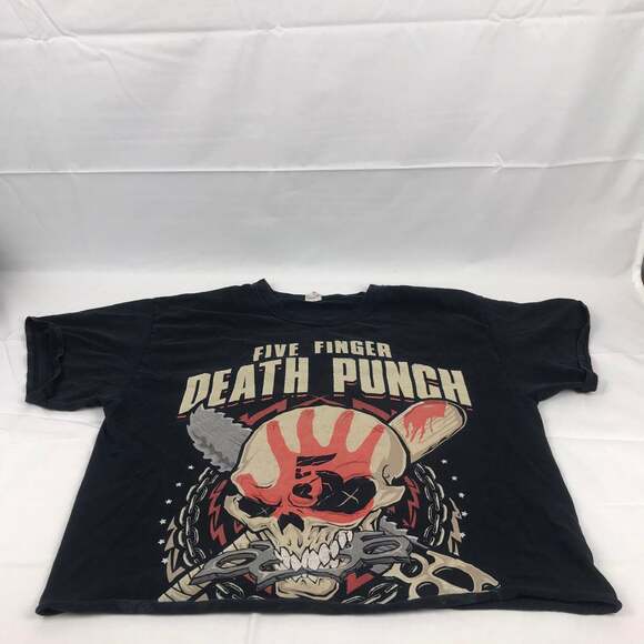 Five Finger Death Punch crop top distres - Picture 1 of 4